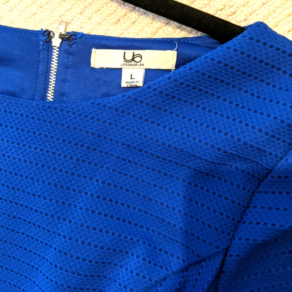 Short sleeve blue dress